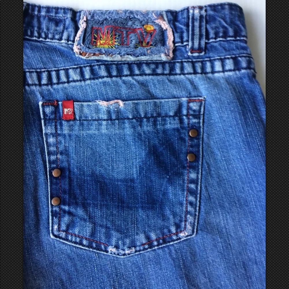 Vtg Rare Unique MTV Woman’s Blue Jeans Size 46